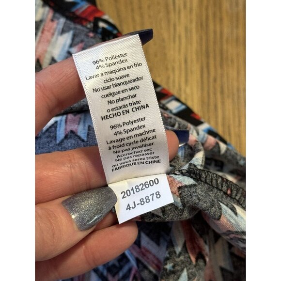 LuLaRoe Carly Hi-Lo Dress Colorful Geometric Pattern Size XS Loungewear NWT - Picture 12 of 13